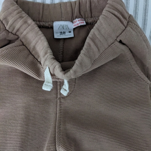 Zara toddler boy ottoman plush jogger pants - Picture 2 of 3